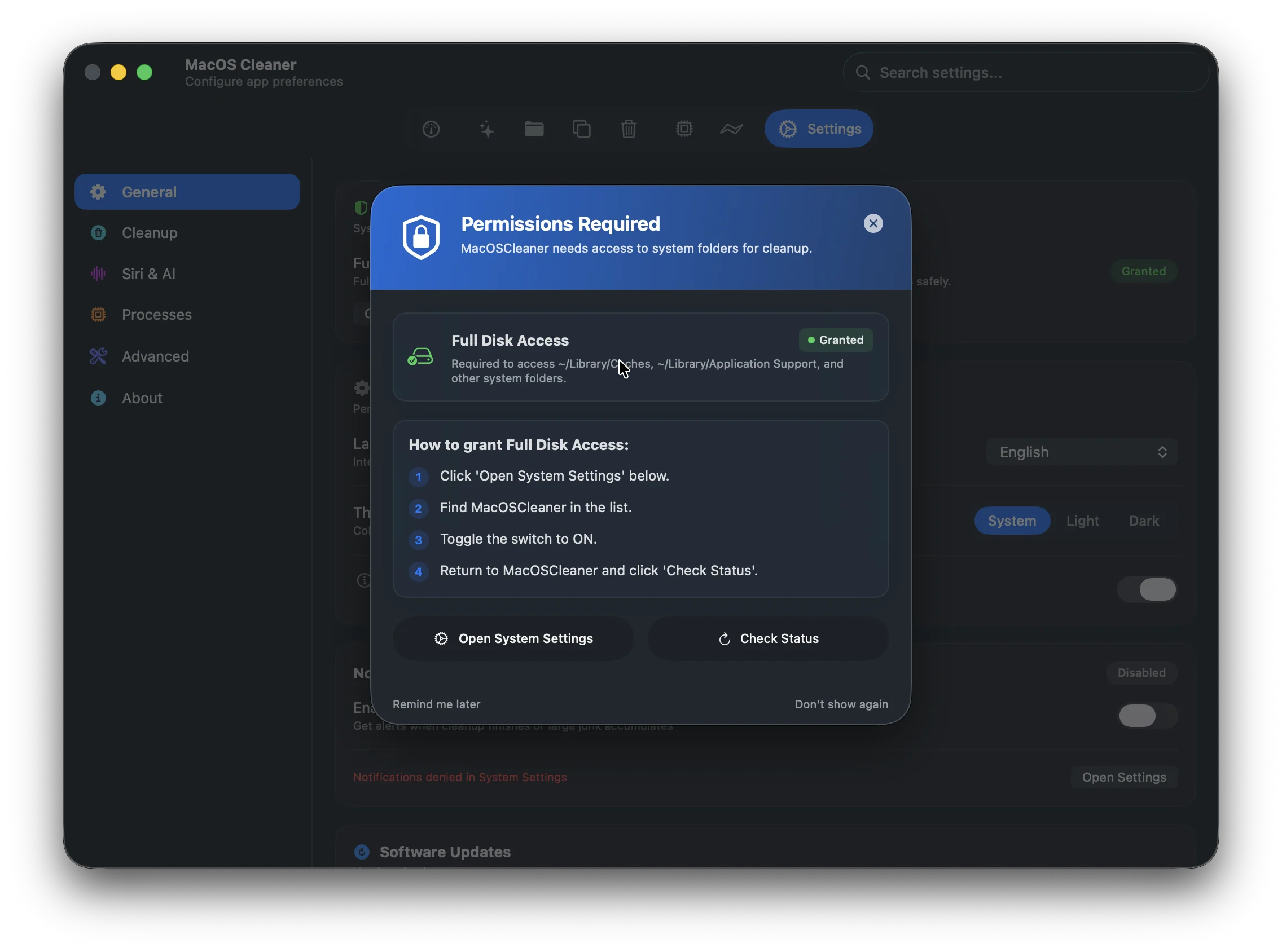 Permission Screen