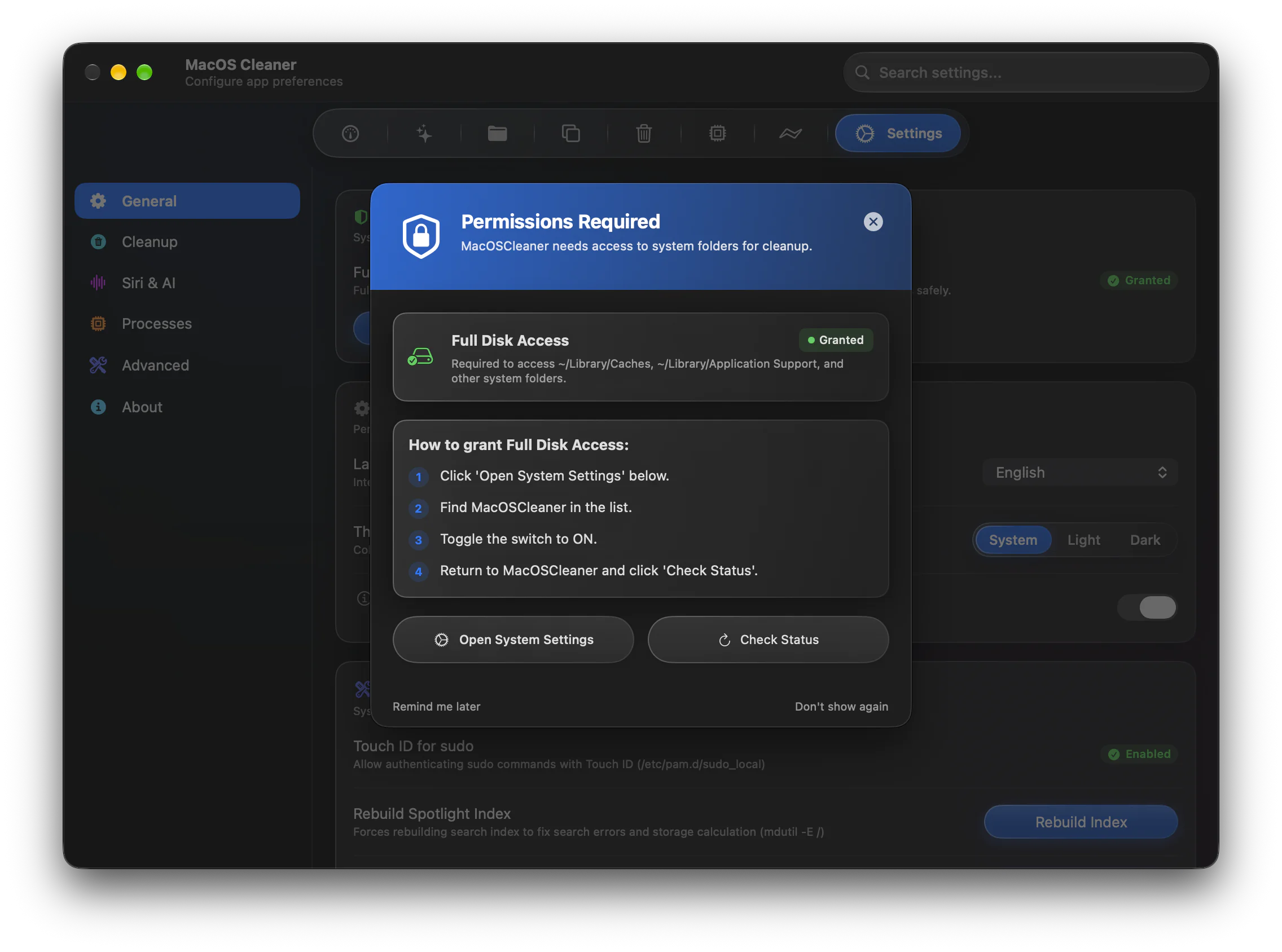 Permission Screen